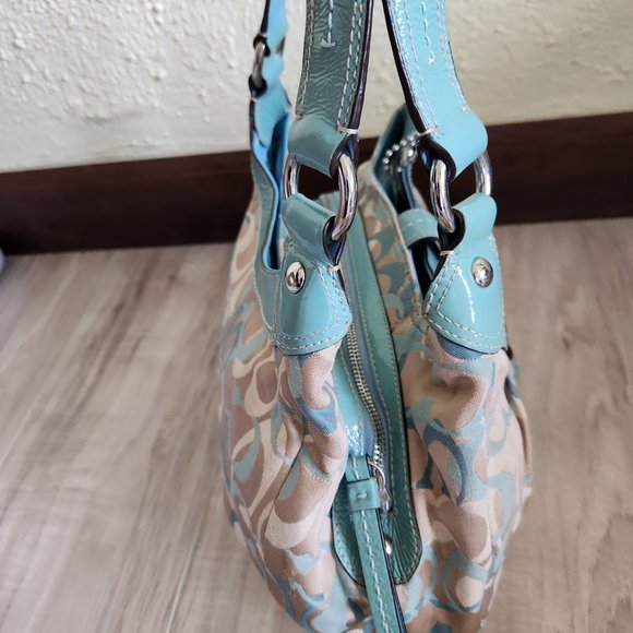 Coach Soho Lynn Signature Optic Shoulder Bag Hobo - Picture 5 of 13